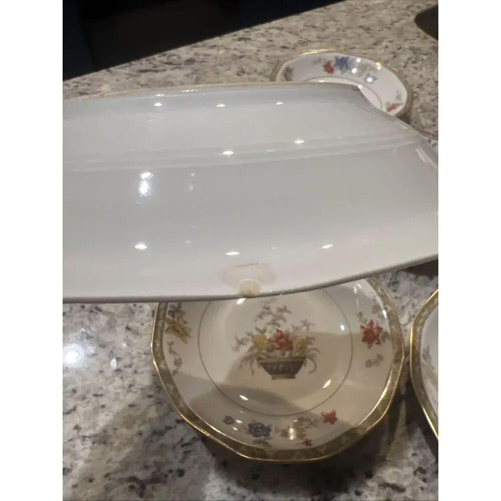 Antique Haviland‎ Soup Bowls 5 Piece Limoges Coromandel 7.75 in READ DESCRIPTION